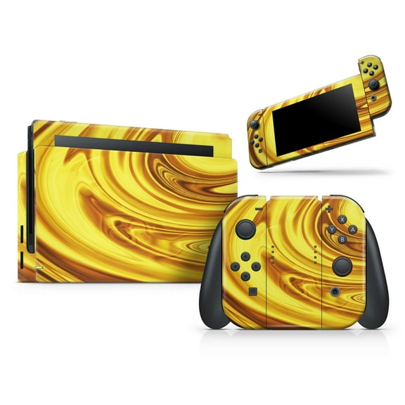 DesignSkinz Swirling Liquid Gold Full-Body Skin Decal Wrap Cover for Nintendo Switch