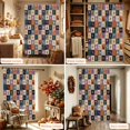 thumbnail image 6 of Purple Orange Blue Plaid Shower Curtain, Waterproof Shower Curtains for Bathroom, Moon Floral Cat Checked Washable Fabric Bathtub Curtain Set Bath Decor with 12 Hooks Stall 36"x72", 6 of 8