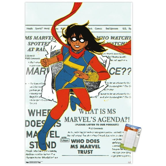 Marvel Comics - Ms. Marvel - Ms. Marvel #25 Variant Cover Wall Poster, 14.725" x 22.375"