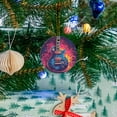 thumbnail image 5 of Funny Christmas Ornament,Round Design Featuring Rock Guitar,Xmas Round Ceramic Pendant, 5 of 6