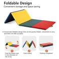 thumbnail image 6 of YRLLENSDAN Large Gymnastics Mat Folding Gym Mat for Kids Leather Tumbling Mat for Gymnastics for Home Schooling and Daycare Cheer Mat Thick Exercise Mat for Home Workout 4×8 ft,Colourful, 6 of 13