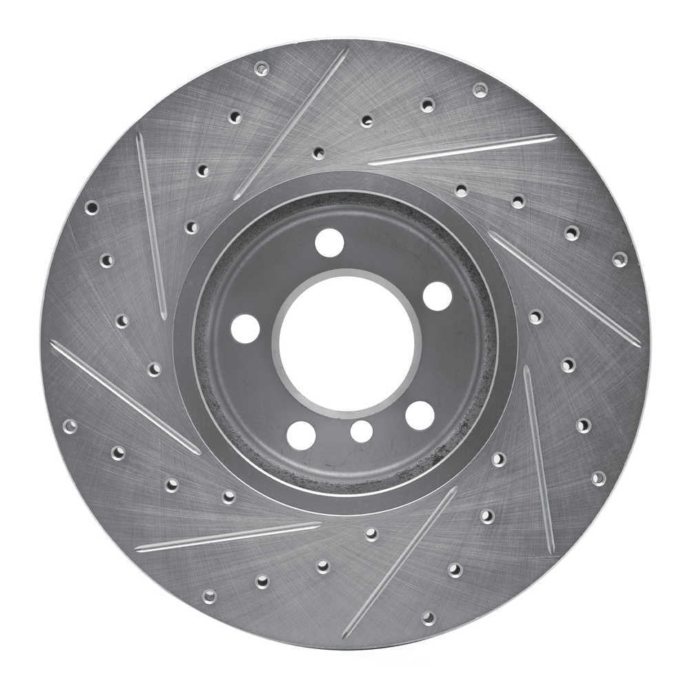 Dynamic Friction Company 631-31108R DFC Brake Rotor - Drilled And Slotted - Silver