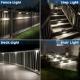 thumbnail image 5 of Otdair Solar Deck Lights, 16 Solar Step Lights Waterproof LED Solar Stair Lights, Outdoor Solar Fence Lights for Deck, Stairs, Step, Yard, Patio, and Pathway, 5 of 15