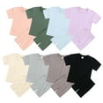 thumbnail image 4 of SILVERCELL 9M-13T Girls Boys Biker Shorts Set Solid T-Shirt+Biker Jogger Shorts Kids Teens Boy Girl Summer 2 Piece Outfits Tracksuit, 4 of 4