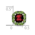 thumbnail image 2 of 1.65 Carat (Ctw) Garnet and Peridot Pendant Necklace in 14K White Gold with Chain, 2 of 5
