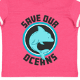 thumbnail image 4 of Inktastic Save Our Oceans with Dolphin Boys or Girls Toddler T-Shirt, 4 of 5