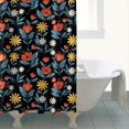 thumbnail image 4 of Pioneer Flower Floral Print Pattern Shower Curtain 84"x72", Bathroom Decorative Shower Curtain Set with 12 Hooks, Waterproof Washable, 4 of 6
