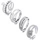 thumbnail image 1 of 4 st Fidget Spinner Ringar för Kvinnor Öppna Snurrande Knogringar Stackbara Ringar Justerbara Ringar i Rostfritt Stål, 1 of 5