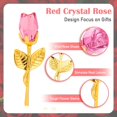 thumbnail image 2 of Crystal Rose Flower Figurine,Rose Gifts for Wife,Birthday Gifts for Women,Crystal Glass Rose Bouquet Ornament Decor for Anniversary Wedding Tabletop Centerpieces, 2 of 7