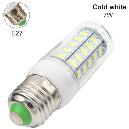 

enquiret LED Corn Light Bulb Portable Transparent Cover Lighting Night Lamp Home Decoration E14 6W Cold White E27 Type 3