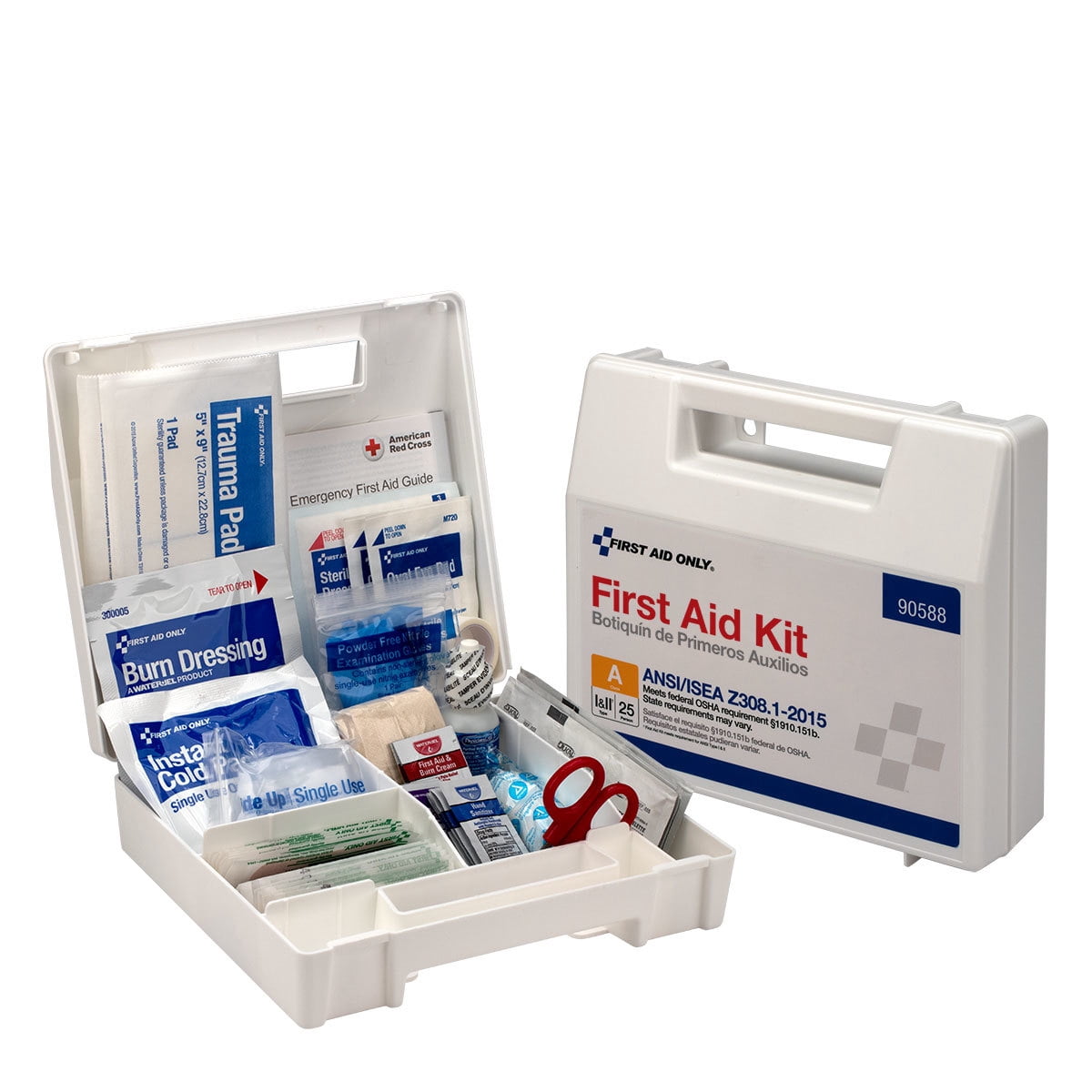 First Aid Only 89 Piece Plastic First Aid Kit, ANSI Compliant