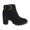 Black, variant on Lovskoo 2024 Ankle Boots for Women Round Toe Wedge European American Fashion Casual Chunky Heels Booties Large Size Wedding Dress Shoes Brown