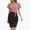 Pink, variant on YHAJDS Women Summer Dress Work Office Party Short Sleeve V Neck Elegant Casual Midi Dress