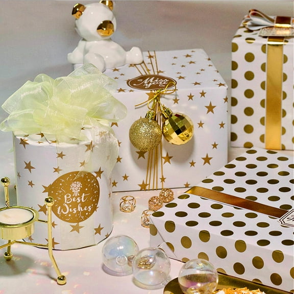 GOOHOCHY Copper Plate Gift Wrapping Paper Assorted Color for DIY Craft Projects and Seasonal Gifting Needs 4PCS