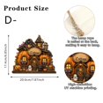 thumbnail image 3 of Lilixerw Halloween Pumpkin Cottage Decoration, Spooky Cabin Welcome Plaque with Ghost and Black Cat Accent, for Porch, Entryway and Wall Display, 7.87x6.85 inch, 3 of 6