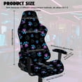 thumbnail image 4 of TSOVTHRID Dog Paw Black Print 4 Pieces Gaming Chair Cover with Armrest Slipcovers Stretchable Machine Washable Computer Chair Seat Slipcovers Cat Scratch Proof, 4 of 7