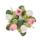 thumbnail image 1 of Anillo de vela Floral Artificial, anillo de vela de flor sintética, centros de mesa, corona de vela para fiesta del Día de San Valentín, Día de Acción Rosa, 1 of 10