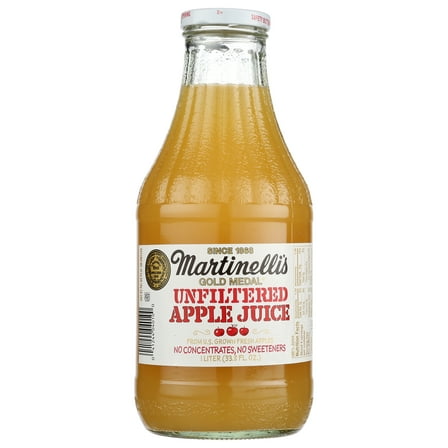 Pack of 6, Martinelli's Unfiltered Apple Juice, 33.8 fl oz