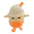 thumbnail image 1 of Plush Milk Tea Cup Keychain Cute Cartoon Embroidery Face Fuzzy Soft Stuffed Bubble Tea Cup Car Key Ring Pendant DIY Backpack Ornament Birthday Gift, 1 of 10