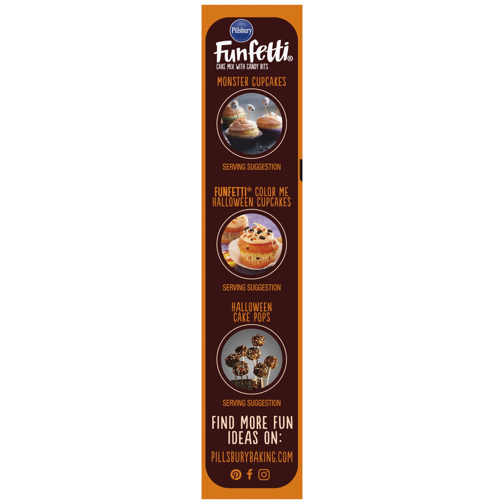 Pillsbury Funfetti Halloween Cake Mix with Candy Bits, 15.25 Oz Box