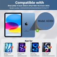 thumbnail image 6 of MoKo Touch Keyboard Case for iPad (A16) 11th Generation 11 inch 2025, iPad 10th Generation 10.9 inch Case with Pencil Holder, 7 Colors Backlit Detachable Bluetooth Keyboard, Navy Blue, 6 of 9