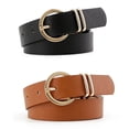 thumbnail image 4 of 2 Pack Women's PU Belts for Jeans Dresses Fashion Buckle Ladies Belt, 4 of 8
