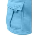 thumbnail image 6 of J. METHOD Men’s Cargo Shorts Active Casual Comfy Workout Gym Elastic Drawstring Fleece Pockets Sweat Pants NEMP07 Light Blue L, 6 of 6