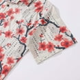 thumbnail image 4 of YIUME Men's Hawaiian Shirt Summer Casual Short Sleeve Button-up Poetic Plum Blossoms Aloha Shirts, 4 of 8