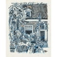 thumbnail image 2 of Martin Monnickendam 12x14 Gold Ornate Wood Frame and Double Matted Museum Art Print Titled - House in Edam or Monnickendam (1938), 2 of 4