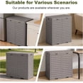 thumbnail image 7 of 76-Gallon Outdoor Trash Can with Lockable Lid, Waterproof & UV-Resistant Resin, Animal-Proof, Drip Tray, Grey, 7 of 7