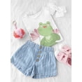thumbnail image 3 of Cute Frog On A Water Lily Leaf T-Shirt Toddler -Image by Shutterstock,  2 Toddler, 3 of 4