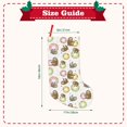thumbnail image 3 of Wukai Donut Sloth Print Christmas Stockings 18" Christmas Stocking Snowman Burlap Plaid Xmas Stocking Holiday Christmas Decoration Gifts for Family Kids, 3 of 7