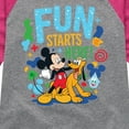 thumbnail image 3 of Disney Jr - Fun Starts Here Mickey Pluto  - Toddler & Youth Girls Raglan Graphic T-Shirt, 3 of 5