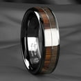 thumbnail image 3 of Tungsten Rings for Men Wedding Bands for Him 6mm Black Wood Arrow, 3 of 5
