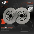 thumbnail image 2 of A-Premium 12.01 inch (305 mm) Front Vented Disc Brake Rotors Compatible with Select Jeep, Chrysler, Dodge and Fiat Models - Compass 2017-2022, Renegade 2015-2022, 200 2015-2017, Dart, 500X, 2-PC Set, 2 of 6