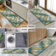 thumbnail image 6 of Teal Gold Marble Pattern Kitchen Rug Mat,Kitchen Runner Rugs Non Skid Washable,Decorative Kitchen Floor Mats for Kitchen,Sink,Laundry,17"x47.2", 6 of 7
