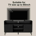 thumbnail image 6 of UEV Mid Century Modern TV Stand Cabinet for Living Room(up to 50/55/60/65 Inch),Black TV Stand Bedroom,TV Media Console Cabinet with Shelves & Storage,Fluted TV Stand Entertainment Center, 6 of 18
