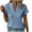Blue, variant on Ashirexll Short Sleeve Shirts for Women, Womens Tops Dressy Casual, Women's V-neck Short Sleeve Loose Shirt Top