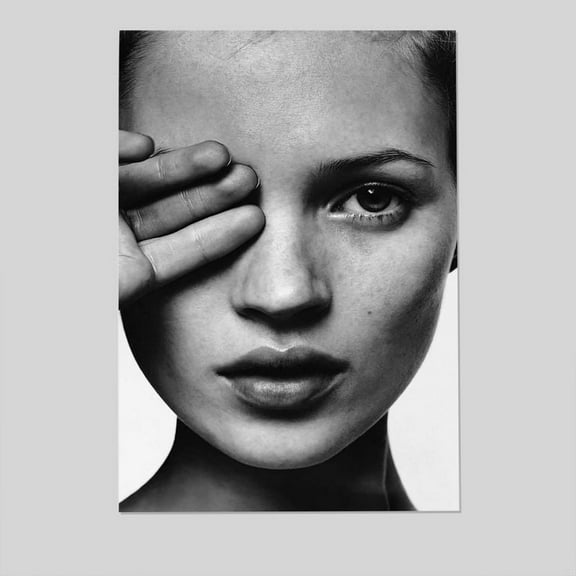 Black&White Poster- Kate Moss Poster, One Sheet Wall Size 24''x36''-Gategoo