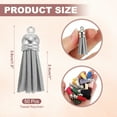 thumbnail image 2 of Uxcell 50 Pcs Keychain Tassels Bulk for Crafts, 1.5 Inch Leather Tassel Keychain Charm Ring, Light Grey, 2 of 6