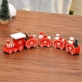 thumbnail image 5 of Wooden Christmas train decorative ornament with assembly, colorful design for holiday decor, size 9.44x2.16x0.98 inches, for mantel shelves table displays and gifts, 5 of 7