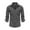 Dark Gray, variant on qolati Men's Muscle Fit Work Shirts Waffle Knit Stretch Wrinkle-Free Long Sleeve Henleys Blouse Casual Button Down Cargo Shirts with Pockets