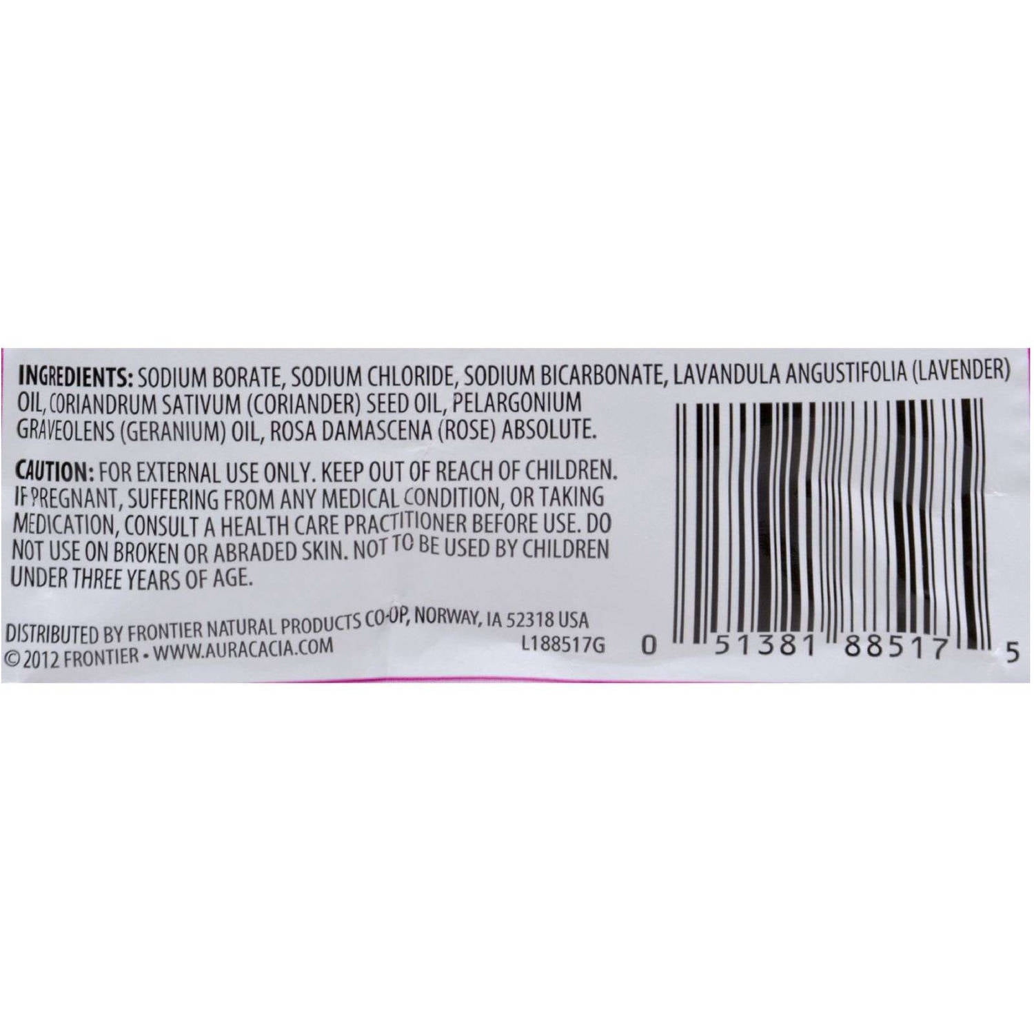 Aura Cacia Bath Mineral Geranium Comforting, 2.5 OZ (Pack of 6)