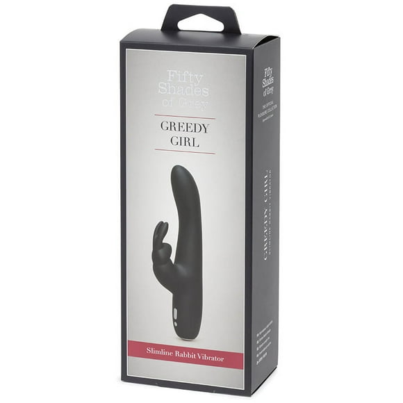 Fifty Shades of Grey Greedy Girl Slimline Rabbit Vibrator, Black