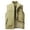 Khaki, variant on Men's Thermal Vest Stand Collar Sleeveless Jacket Nylon Spandex Vest Winter Warm Vest Quilted Insulated Vest Windproof Outdoor Vest Lightweight Vest Sizes M-4XL