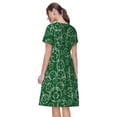 thumbnail image 2 of Bixox Robe d'Été à Manches Courtes pour Femmes Robe Ample Longueur Genou avec Poches-Soccer, 2 of 7