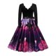 thumbnail image 4 of Vestido de mujer de manga larga elegante Vinatge fiesta de Navidad vestido veraniego invierno cuello en V traje de Año Nuevo ropa S ~ 3XL, 4 of 5