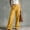 Yellow, variant on Womens Cotton Linen Wide Leg Pants High Waisted Straight Business Casual Pants Summer Office Work Trousers with Pockets, M