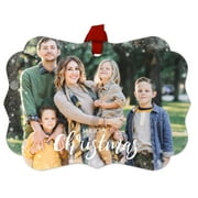 Customizable Photo Metal Ornament, Scalloped Border