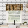 thumbnail image 2 of Leopard Print Valance Curtain Skin Pattern Wild Animal Powerful Panther Big Cat, Rod Pocket Valance Window Treatments 1 Panel Short Curtains for Kitchen Farmhouse Living Room 54 x 18 in, 2 of 6